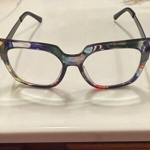 Multicolor Square Frame +2.50 readers Glasses